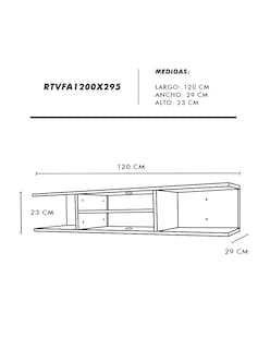 Foto 8 | Repisa flotante para TV con Amplio Almacenamiento Gris