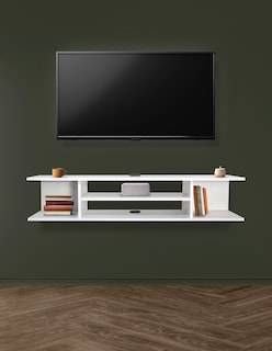 Foto 7 | Repisa Flotante para TV con Amplio Espacio Blanca
