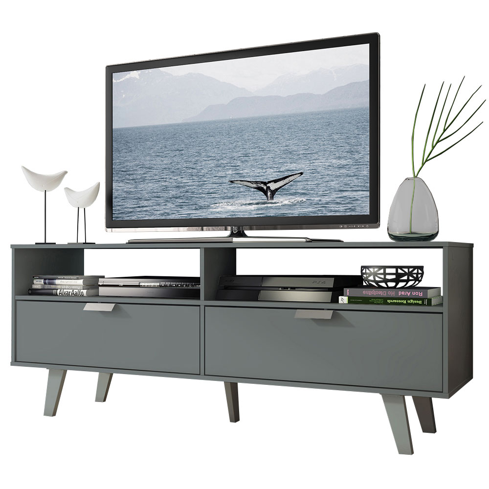 Foto 5 pulgar | Mueble para TV Madesa Oslo Gris hasta 55"  2 Puertas