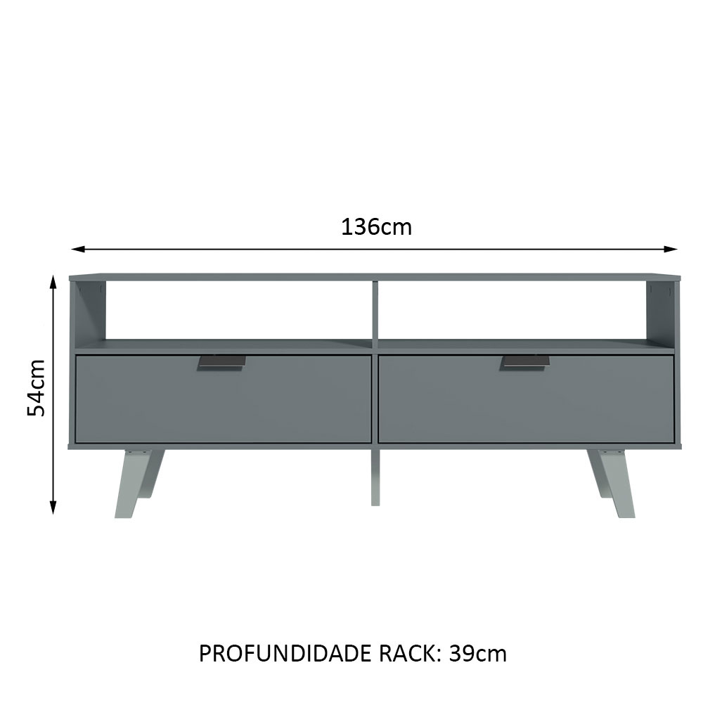 Foto 6 pulgar | Mueble para TV Madesa Oslo Gris hasta 55"  2 Puertas