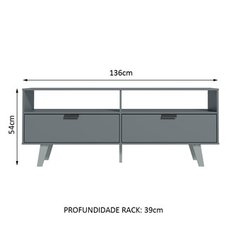 Foto 5 | Mueble para TV Madesa Oslo Gris hasta 55" 2 Puertas