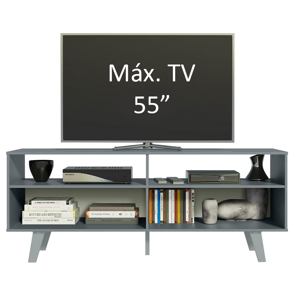 Foto 7 pulgar | Mueble para TV Madesa Oslo Gris hasta 55"  2 Puertas