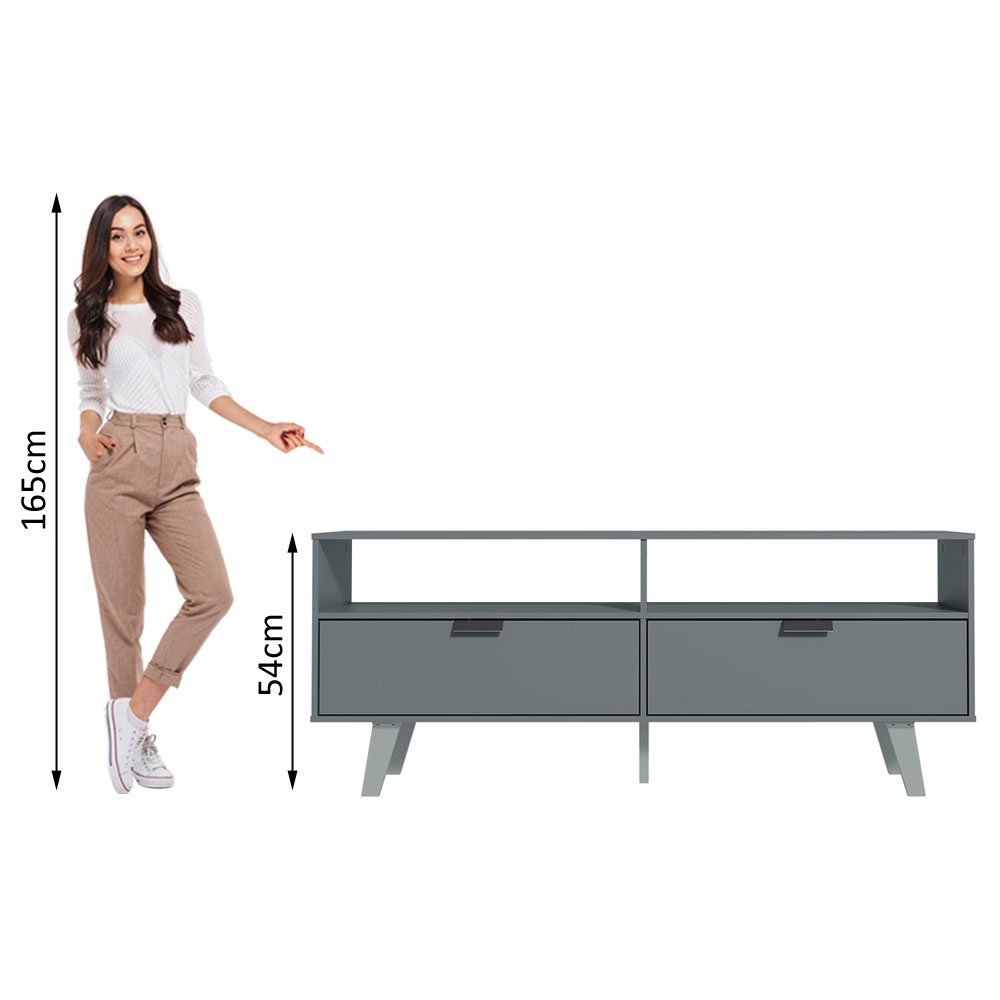 Foto 8 pulgar | Mueble para TV Madesa Oslo Gris hasta 55"  2 Puertas