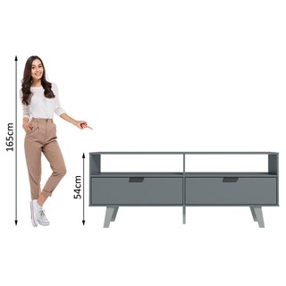 Foto 7 | Mueble para TV Madesa Oslo Gris hasta 55" 2 Puertas