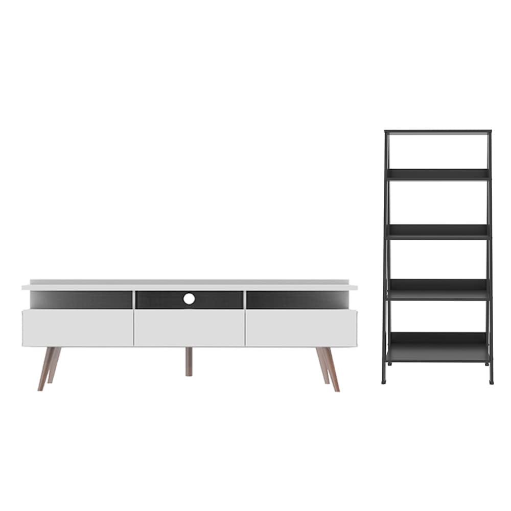 Mueble para TV + Estante Escalera Londres Madesa hasta 65' $7,699