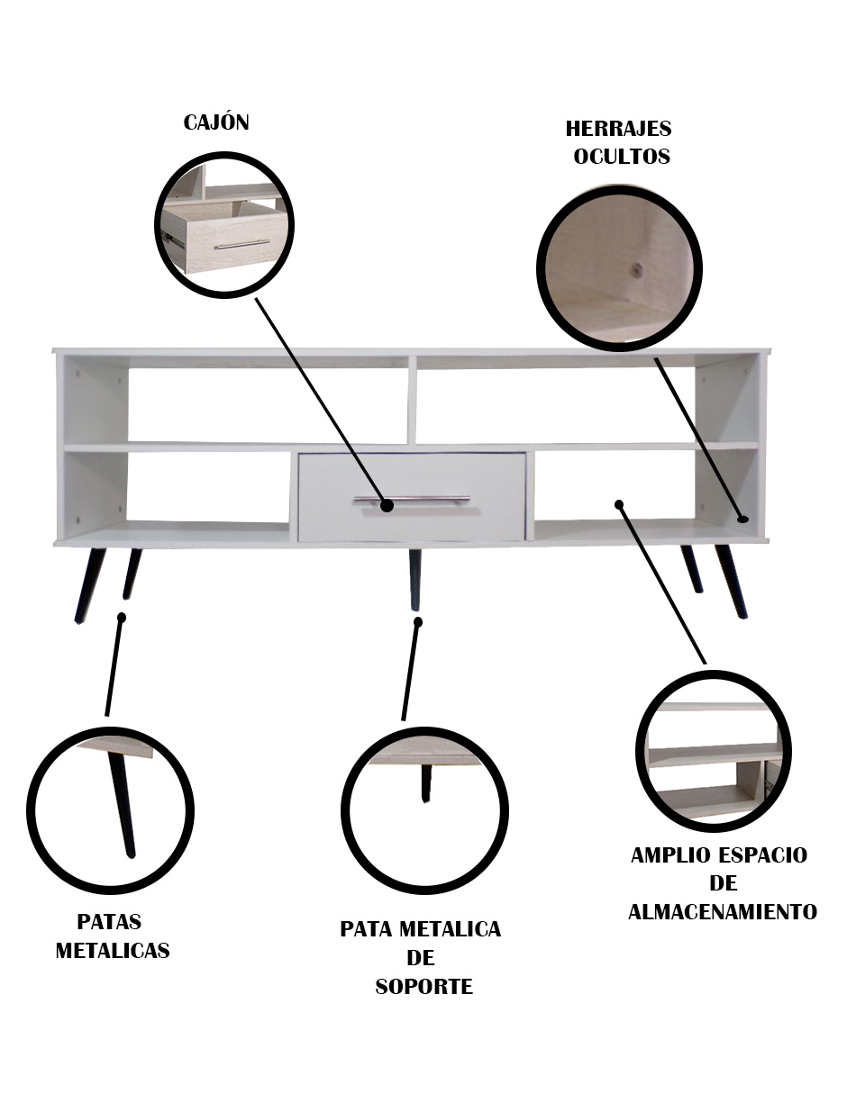 Foto 8 pulgar | Mueble Para Tv Nicole