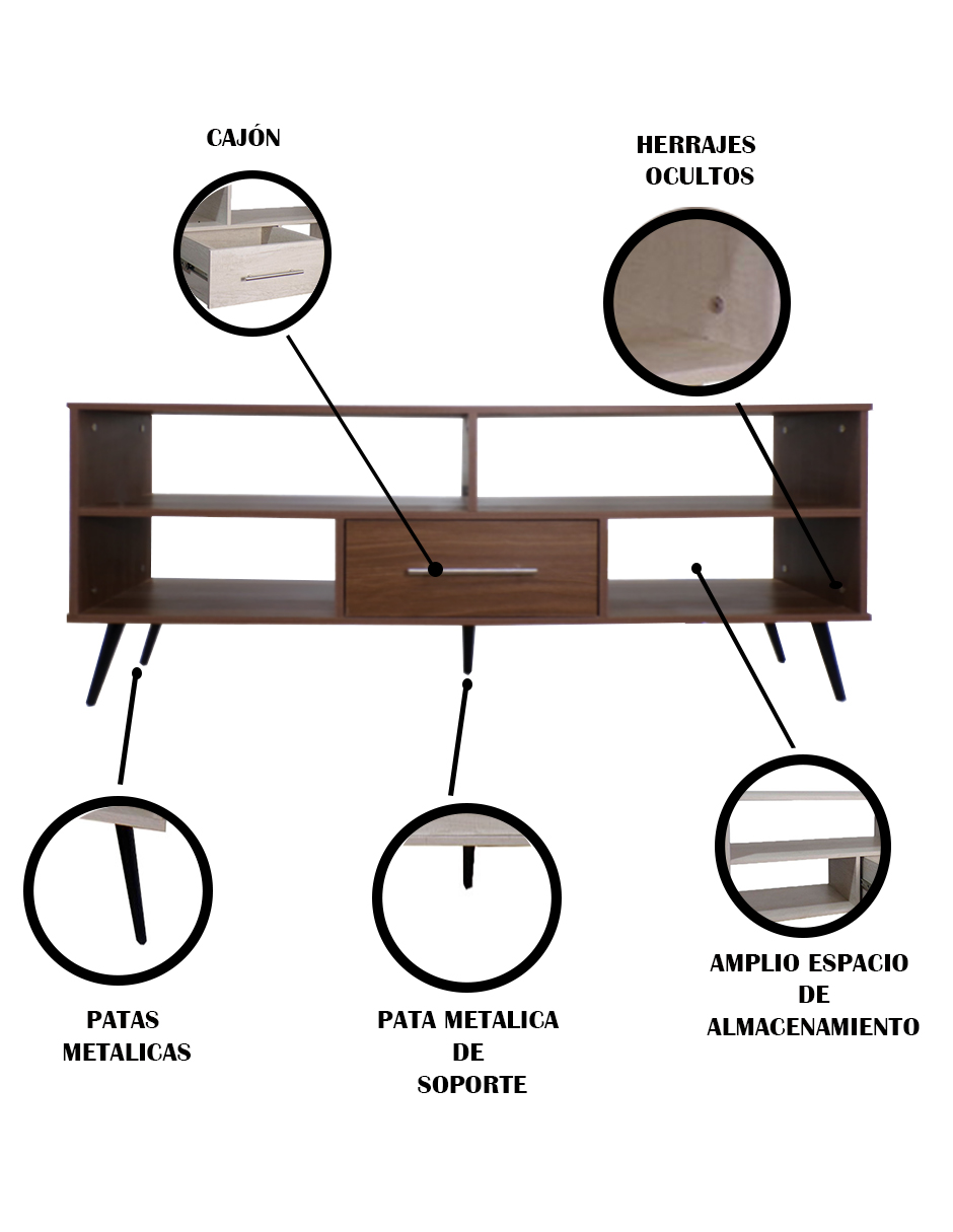 Foto 8 pulgar | Mueble Para Tv Nicole