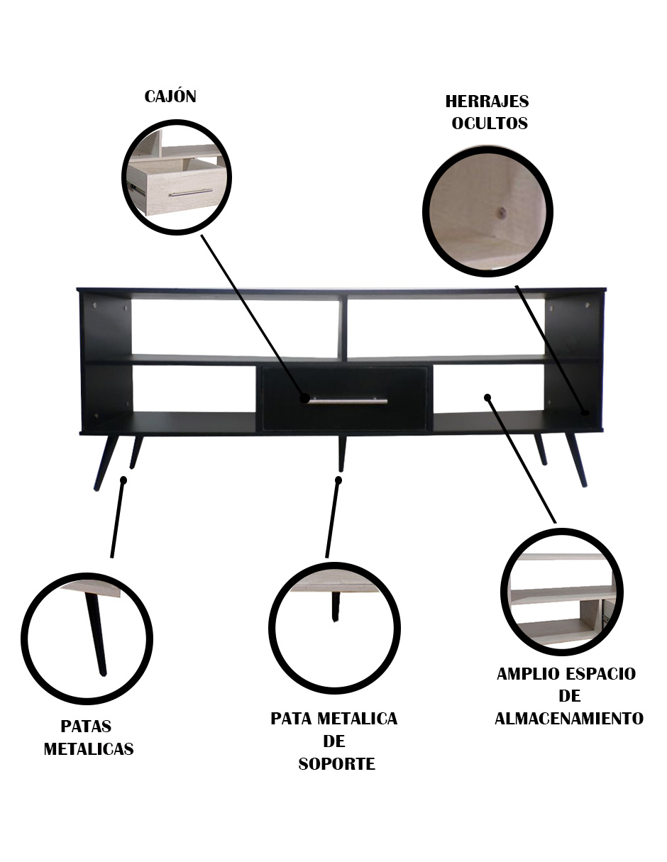 Foto 8 pulgar | Mueble Para Tv Nicole