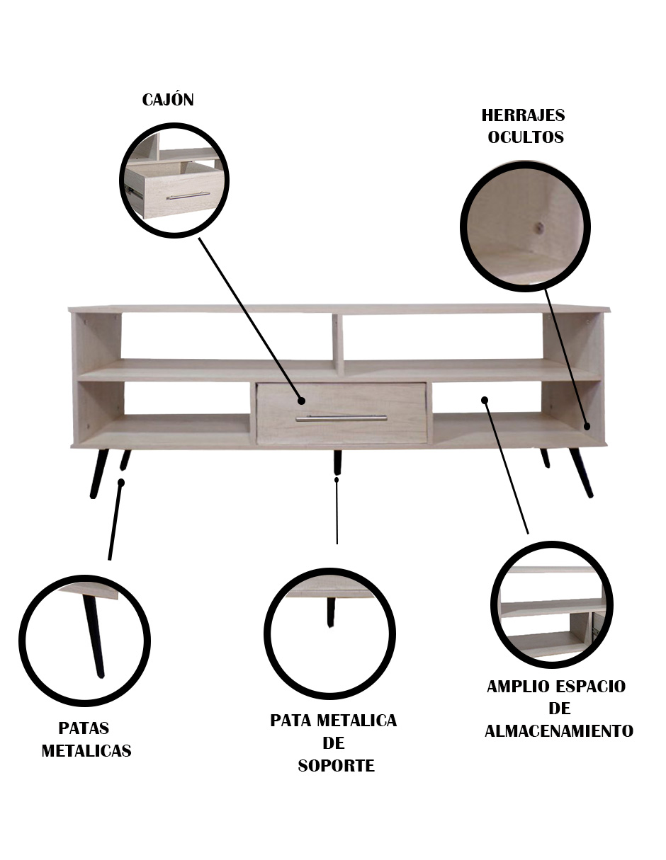 Foto 8 pulgar | Mueble Para Tv Nicole