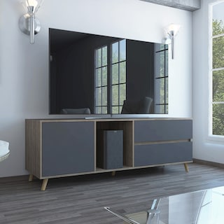 Foto 1 | Rack TV Salem Color Miel y Plomo para Pantalla de Hasta 55''
