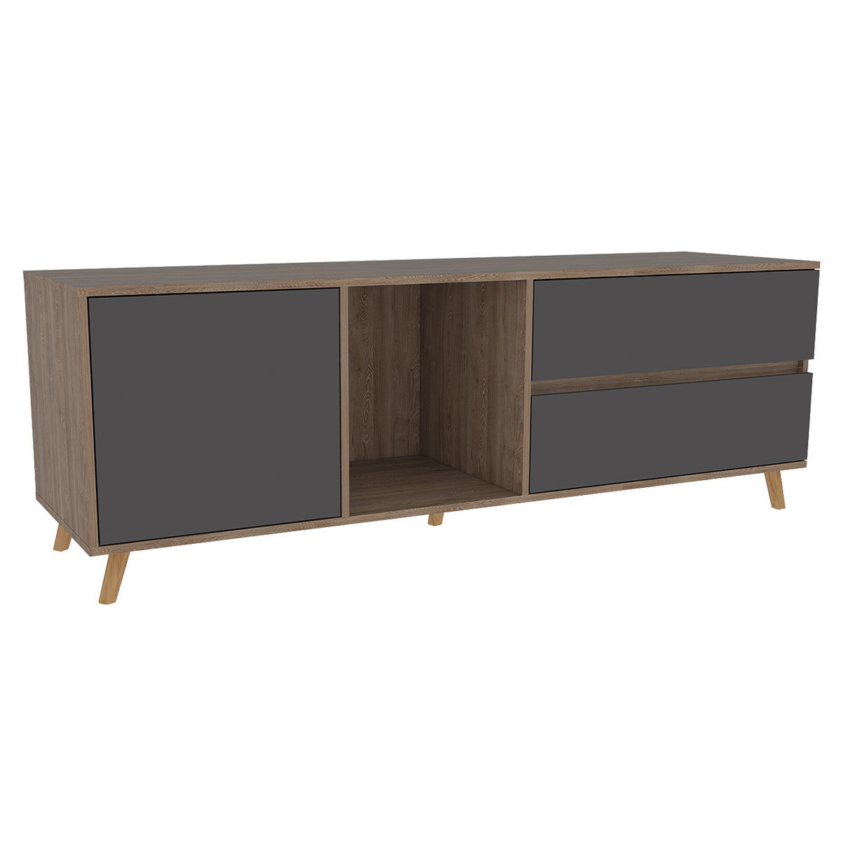 Foto 4 | Rack TV Salem Color Miel y Plomo para Pantalla de Hasta 55''