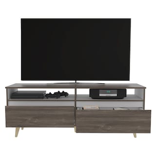 Foto 4 | Rack Almeria Siena color Blanco Y Plomo 2 Entrepaños
