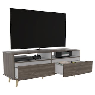 Foto 5 | Rack Almeria Siena color Blanco Y Plomo 2 Entrepaños