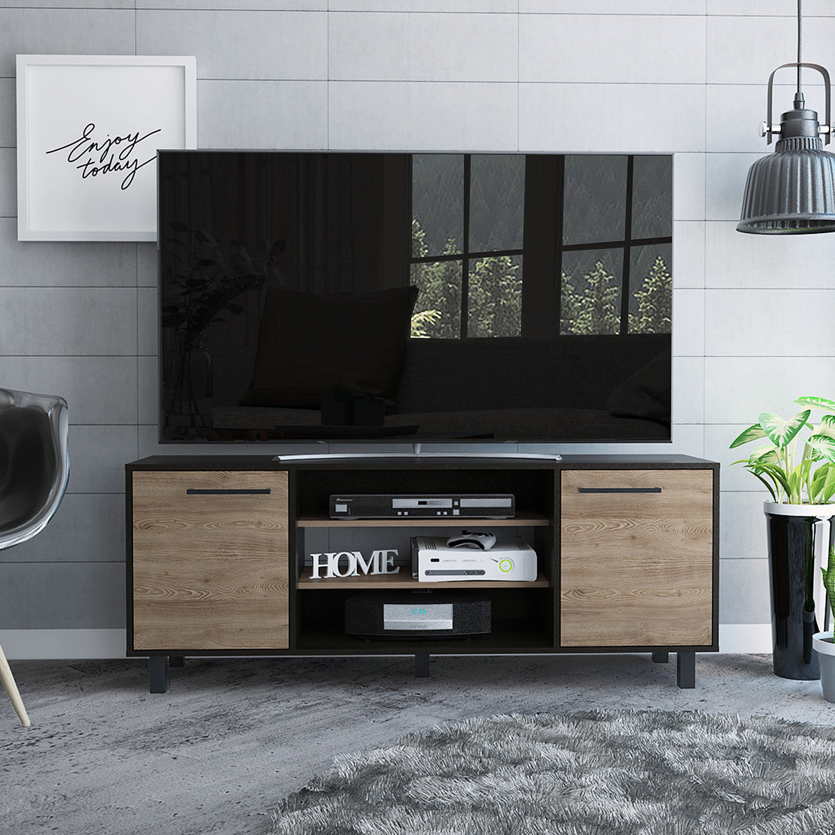 Foto 3 pulgar | Rack Tv Kaia para Pantallas De Hasta 60'' Con 2 Puertas