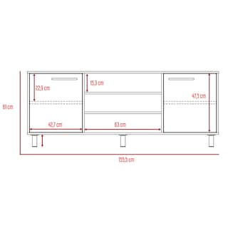 Foto 7 | Rack Tv Kaia para Pantallas De Hasta 60'' Con 2 Puertas