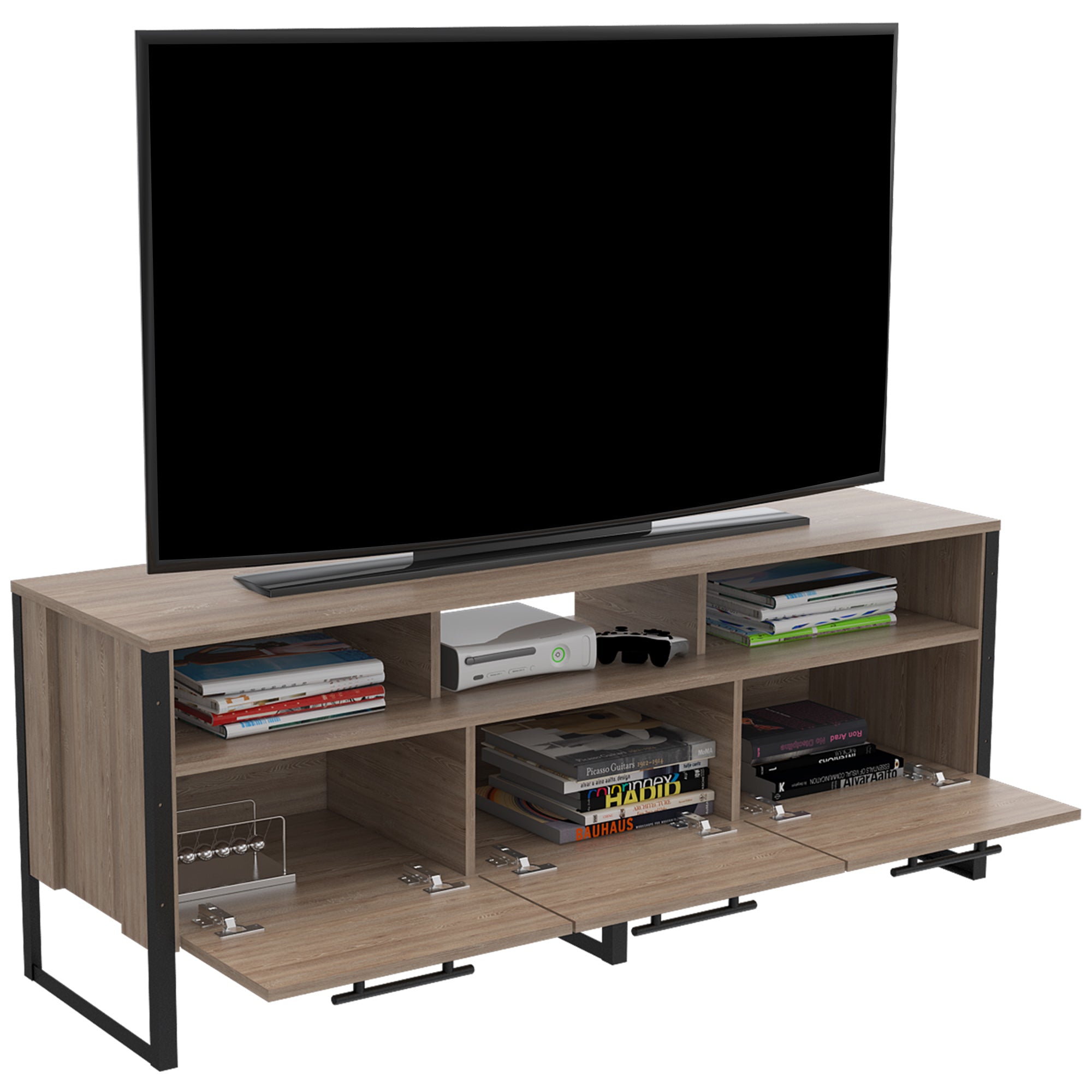 Foto 7 pulgar | Rack Para Tv Magnum color Miel con 2 Entrepaños