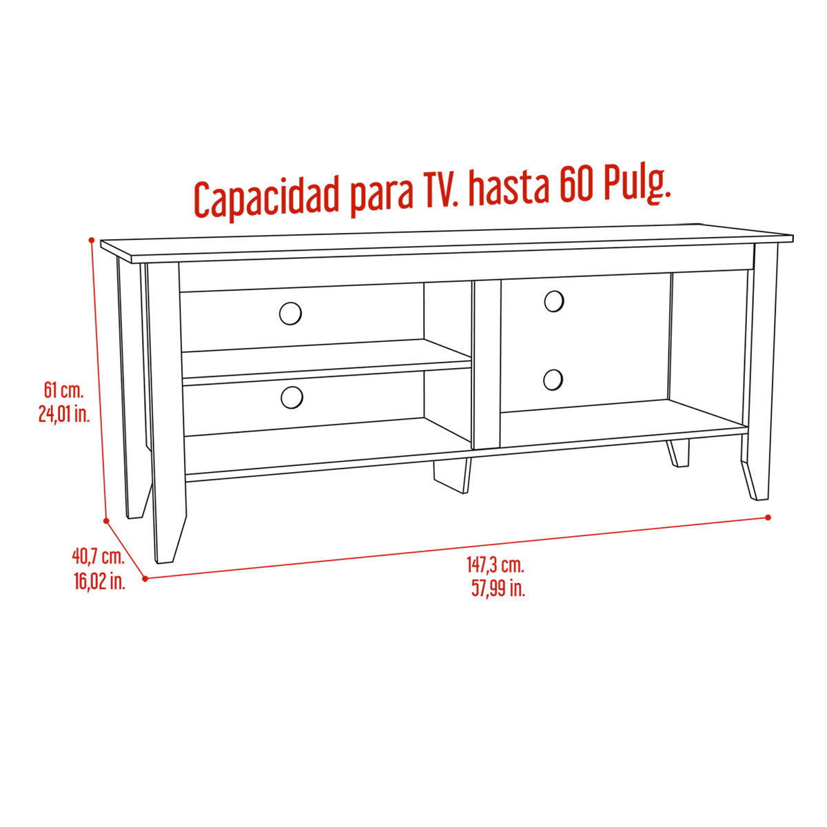 Foto 5 pulgar | Rack Para Tv Essential color Wengue