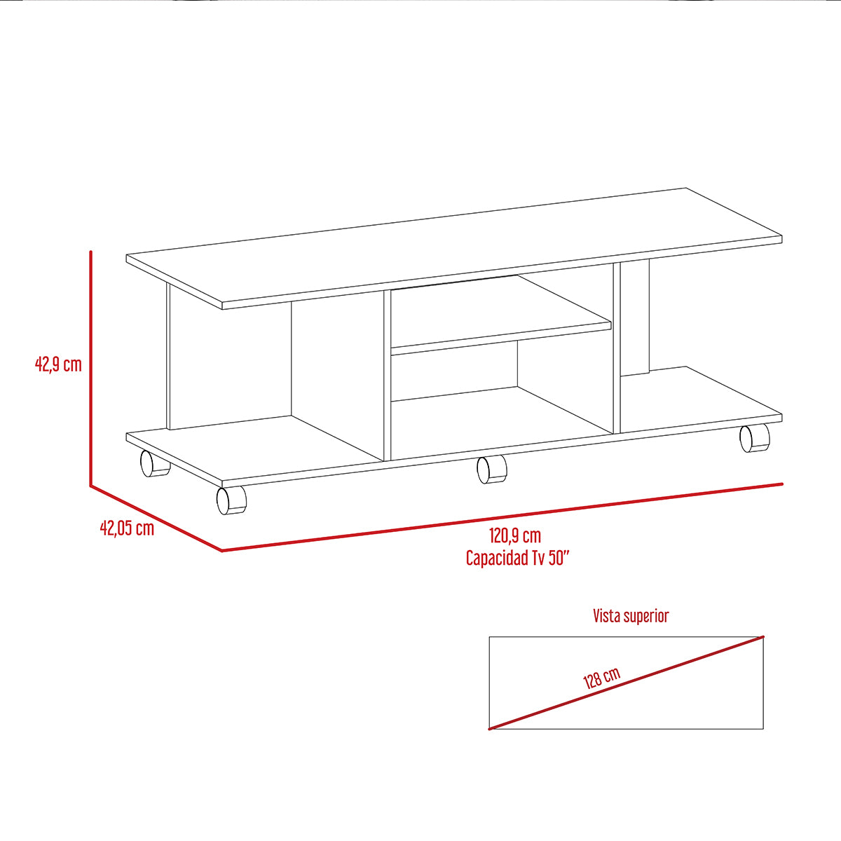 Foto 7 pulgar | Mesa para Tv CLD Duna