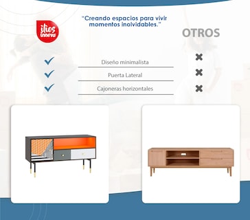 Foto 8 | Mesa para Televisión Ilios Innova Tv1003 Multicolor
