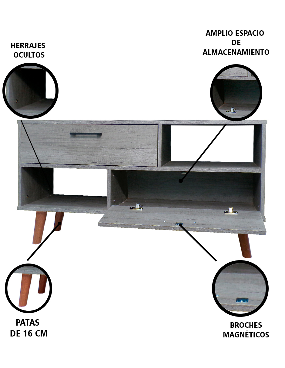 Foto 8 pulgar | Mueble para Tv Artemis Gris