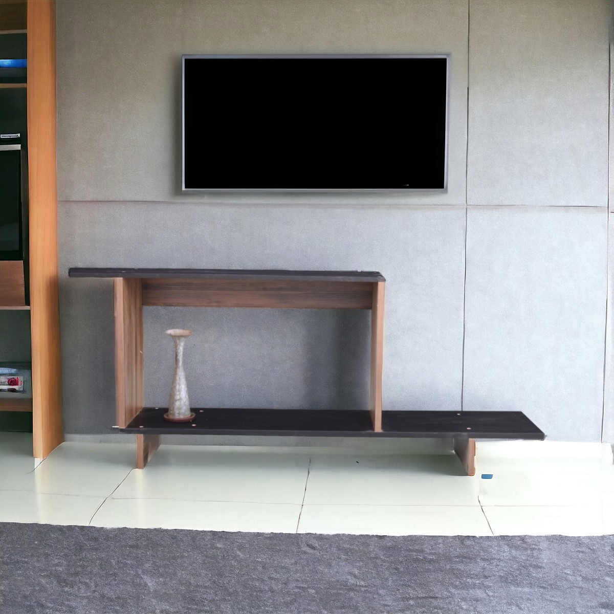 Foto 2 | Mueble Para Tv Rack Centro De Entretenimiento Milano Parota Negro