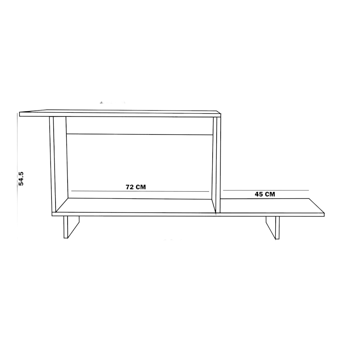 Foto 3 | Mueble Para Tv Rack Centro De Entretenimiento Milano Parota Negro