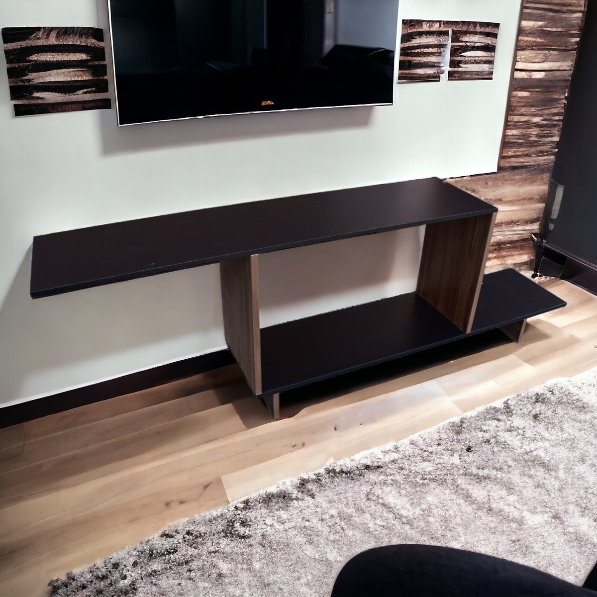 Foto 6 pulgar | Mueble Para Tv Rack Centro De Entretenimiento Milano Parota Negro