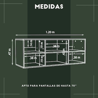 Foto 6 | Mueble de Tv Zen Moru Negro