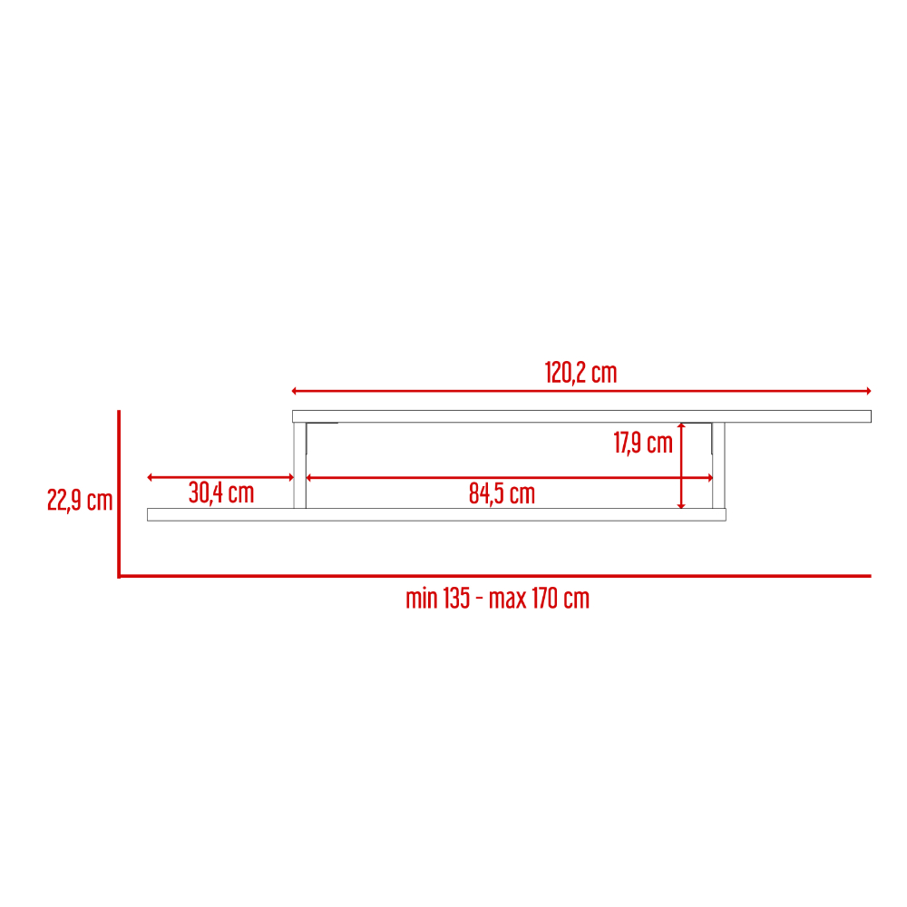 Foto 8 | Mesa Para Tv Flotante Dilix, Avellana, Con Superficie Para Objetos Decorativos