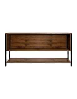 Foto 1 | Mueble Para Tv De 50 Pulgadas Con Estante Organizador De 3 Niveles Café Bluelander