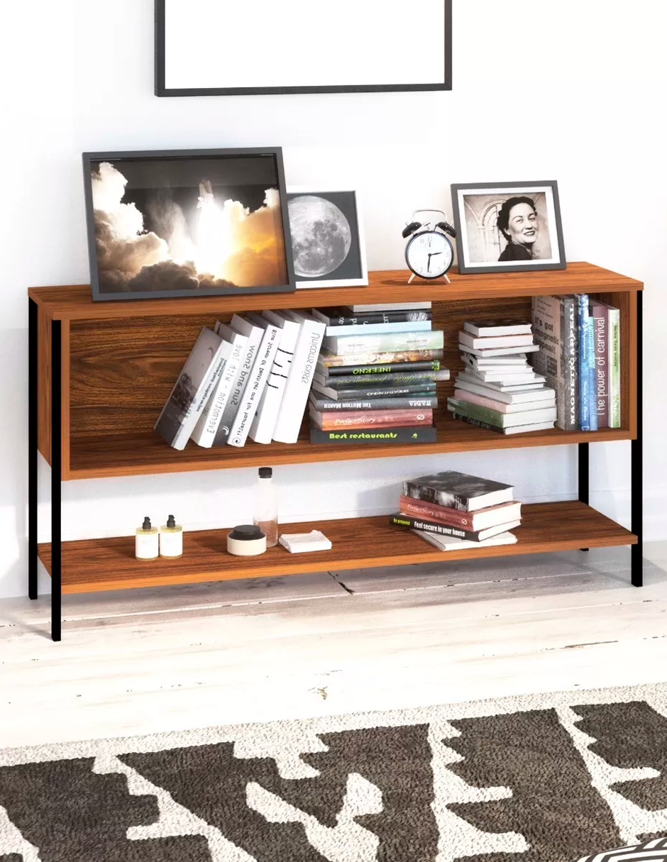 Foto 3 pulgar | Mueble Para Tv De 50 Pulgadas  Con Estante Organizador De 3 Niveles Café Bluelander
