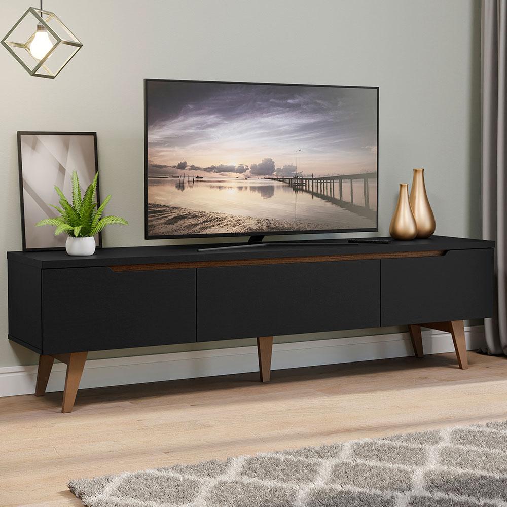 Foto 3 pulgar | Mueble Para Tv Hasta 75 Pulgadas Madesa Reims 2 Puertas 1 Cajón - Negro