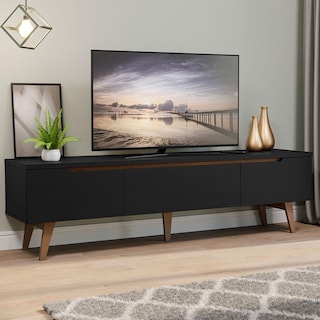 Foto 2 | Mueble Para Tv Hasta 75 Pulgadas Madesa Reims 2 Puertas 1 Cajón - Negro
