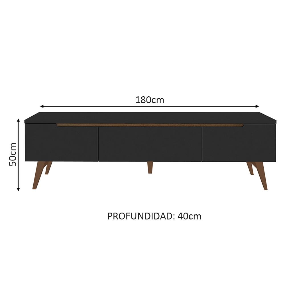 Foto 4 pulgar | Mueble Para Tv Hasta 75 Pulgadas Madesa Reims 2 Puertas 1 Cajón - Negro