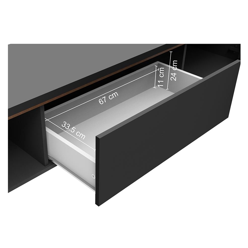 Foto 6 pulgar | Mueble Para Tv Hasta 75 Pulgadas Madesa Reims 2 Puertas 1 Cajón - Negro
