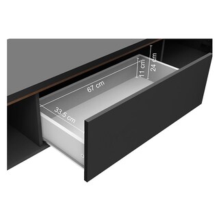 Foto 5 | Mueble Para Tv Hasta 75 Pulgadas Madesa Reims 2 Puertas 1 Cajón - Negro