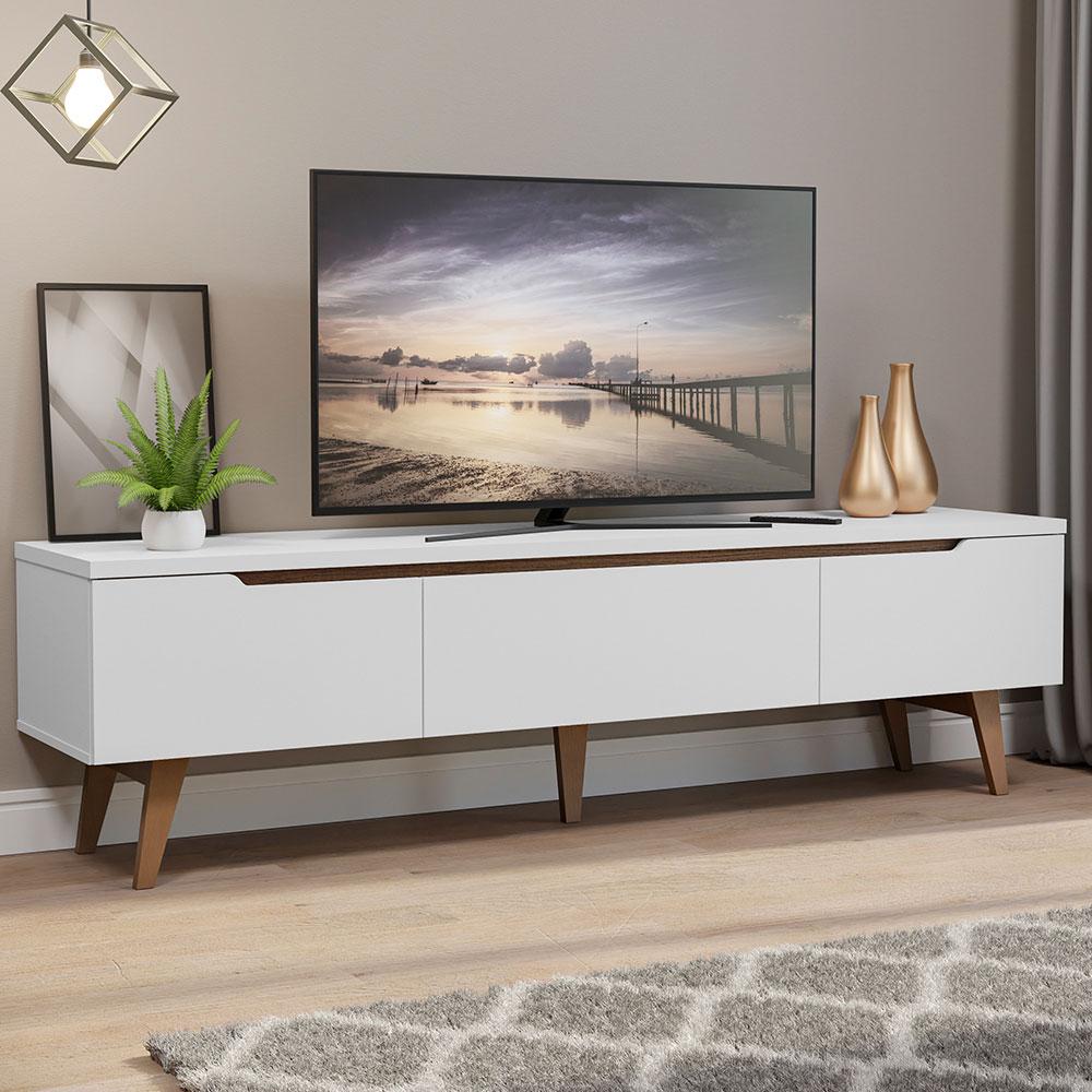 Foto 3 pulgar | Mueble Para Tv Hasta 75 Pulgadas Madesa Reims 2 Puertas 1 Cajón - Blanco