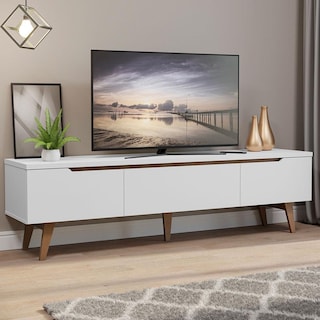 Foto 2 | Mueble Para Tv Hasta 75 Pulgadas Madesa Reims 2 Puertas 1 Cajón - Blanco