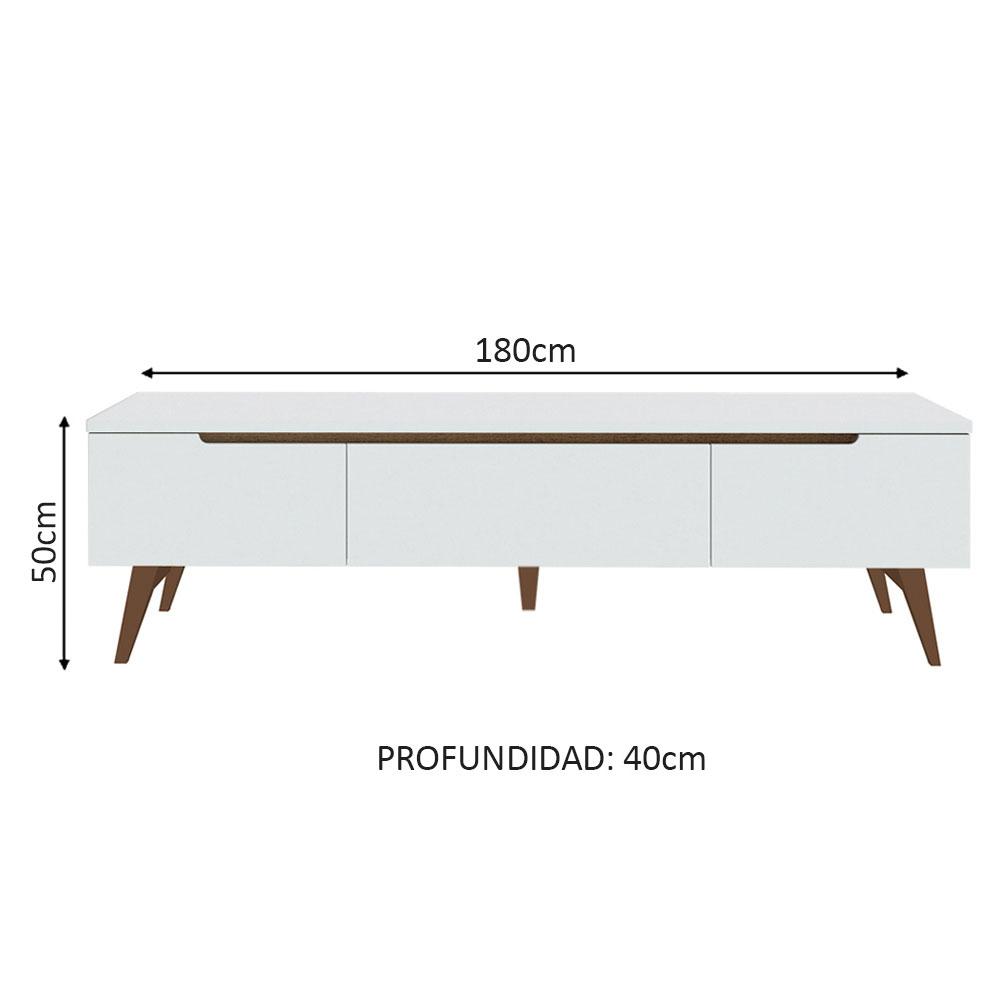 Foto 4 pulgar | Mueble Para Tv Hasta 75 Pulgadas Madesa Reims 2 Puertas 1 Cajón - Blanco