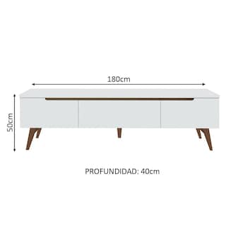 Foto 3 | Mueble Para Tv Hasta 75 Pulgadas Madesa Reims 2 Puertas 1 Cajón - Blanco