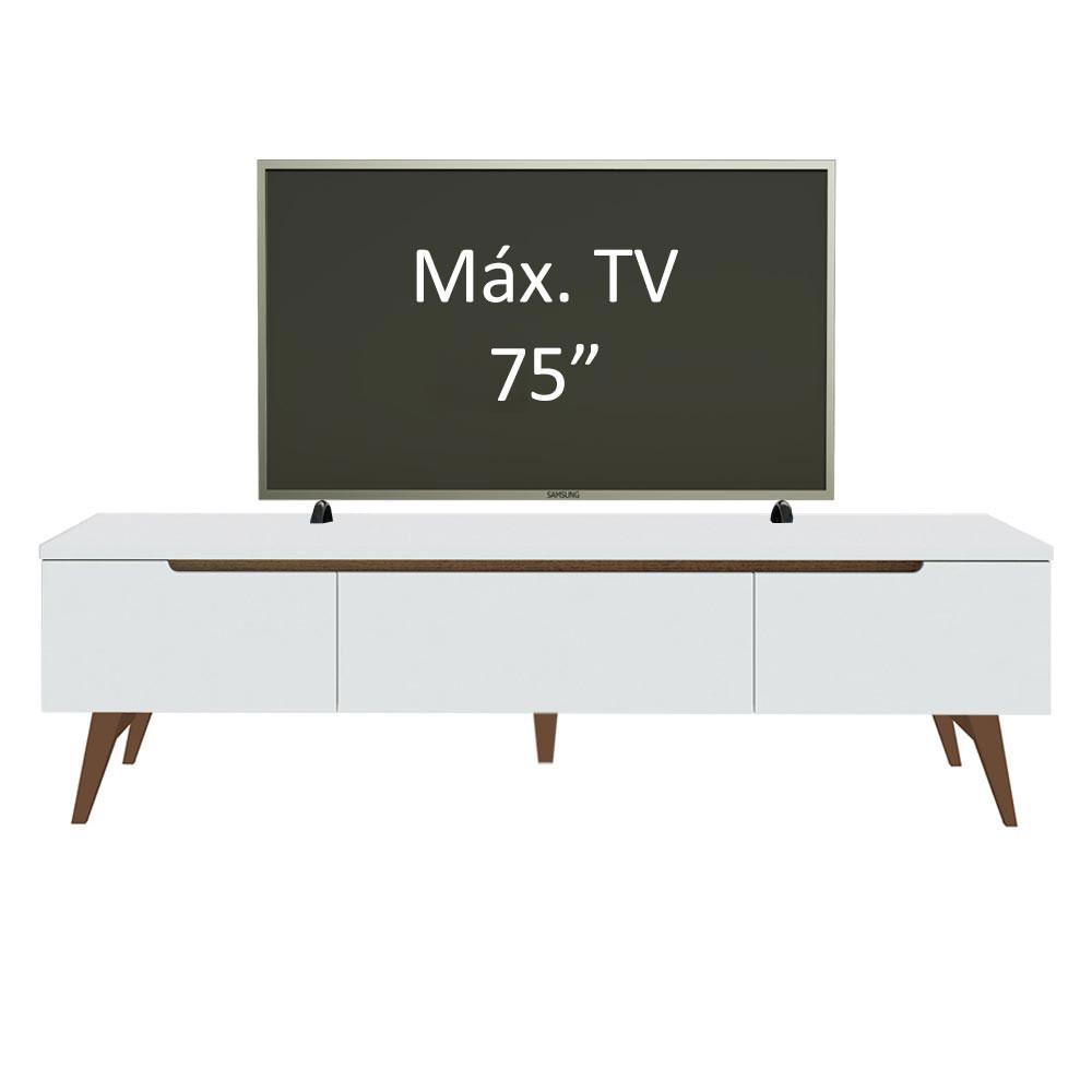 Foto 5 pulgar | Mueble Para Tv Hasta 75 Pulgadas Madesa Reims 2 Puertas 1 Cajón - Blanco