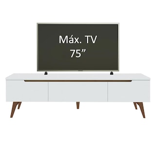 Foto 4 | Mueble Para Tv Hasta 75 Pulgadas Madesa Reims 2 Puertas 1 Cajón - Blanco