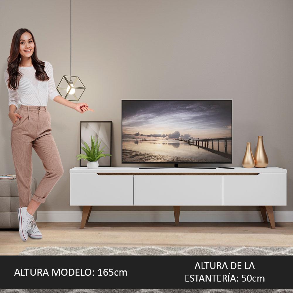Foto 8 pulgar | Mueble Para Tv Hasta 75 Pulgadas Madesa Reims 2 Puertas 1 Cajón - Blanco