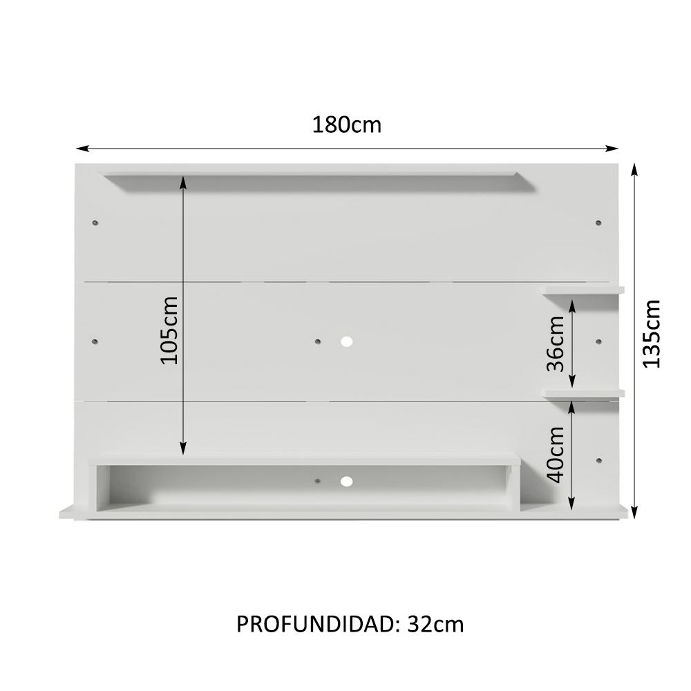 Foto 4 pulgar | Panel Para Tv Hasta 60 Pulgadas Madesa Alfa Blanco