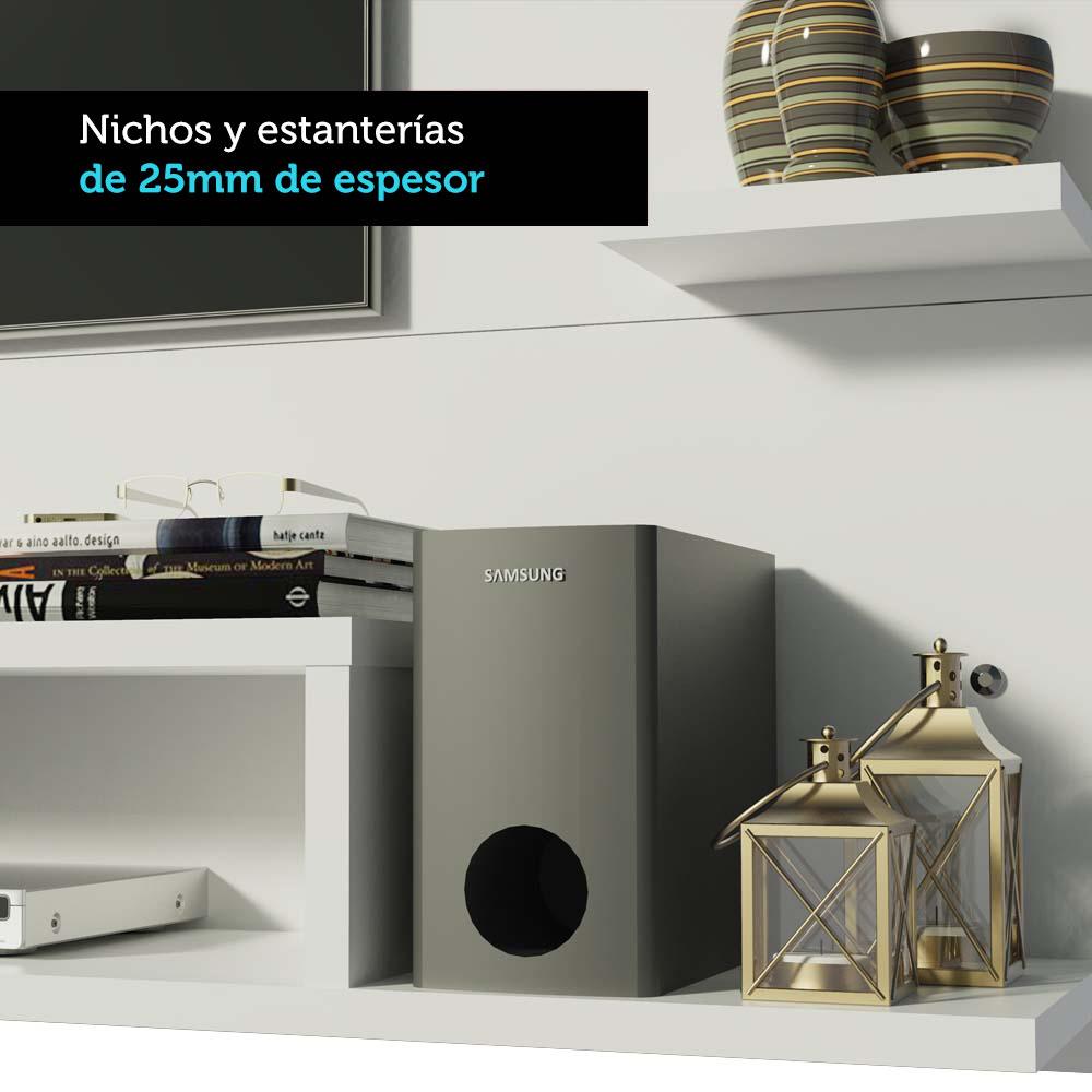 Foto 5 | Panel Para Tv Hasta 60 Pulgadas Madesa Alfa Blanco