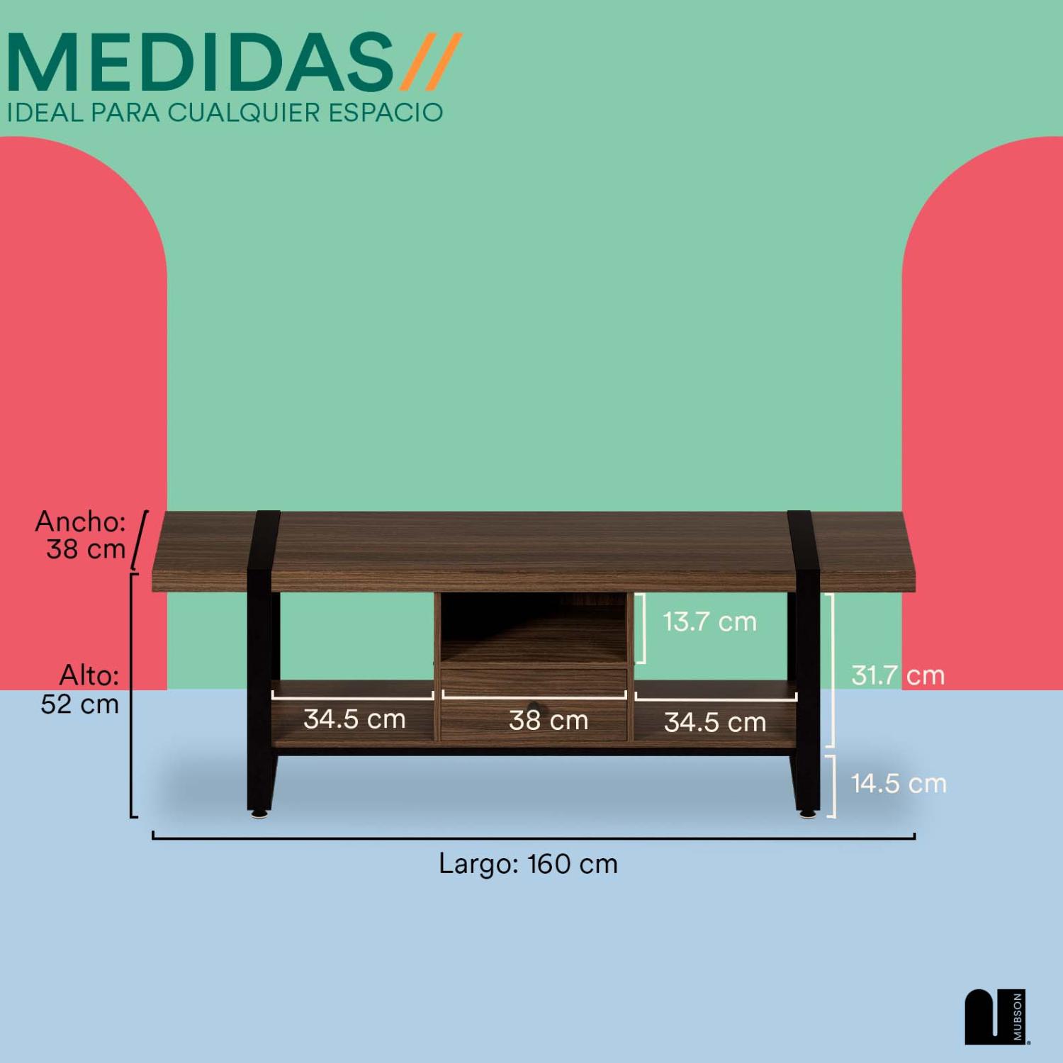 Foto 5 | Mesa Para Tv Mubson. Centro De Entretenimiento Mora