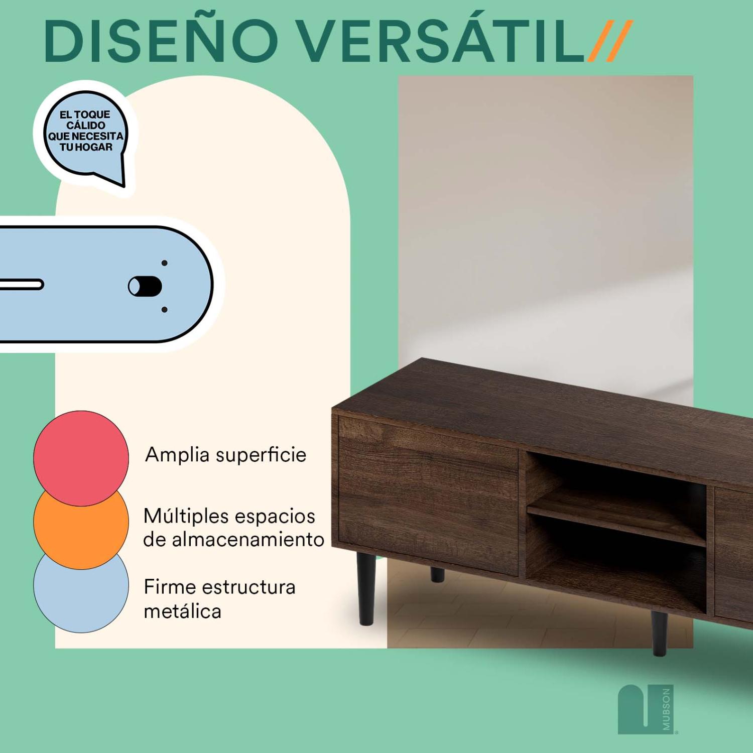 Foto 4 | Mesa Para Tv Mubson. Centro De Entretenimiento Ravena