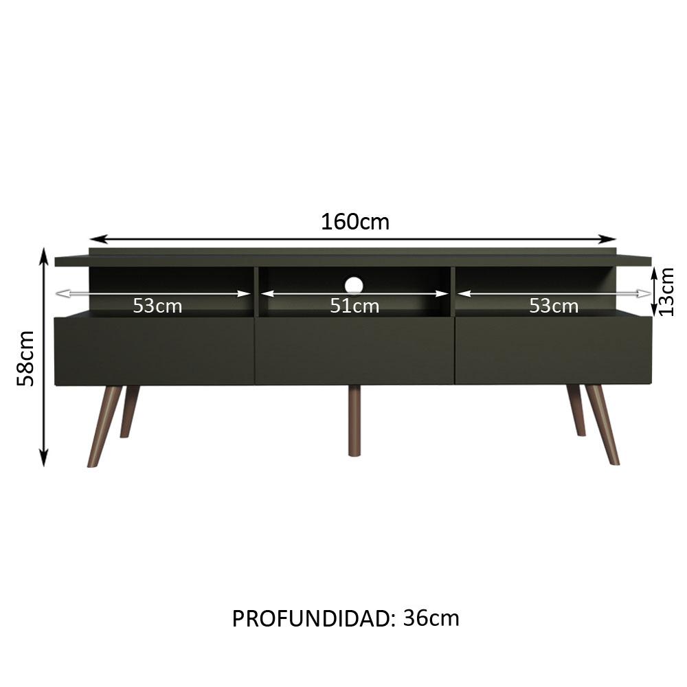 Foto 4 pulgar | Mueble Para Tv Hasta 65 Pulgadas Madesa Londres Con Patas Retro Negro