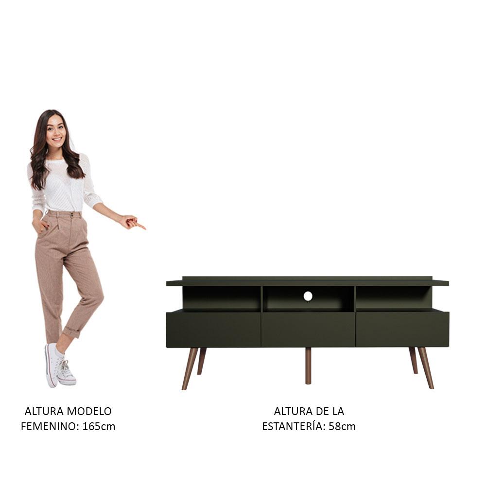 Foto 7 pulgar | Mueble Para Tv Hasta 65 Pulgadas Madesa Londres Con Patas Retro Negro
