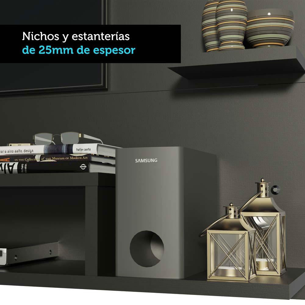 Foto 6 pulgar | Panel Para Tv Hasta 60 Pulgadas Madesa Alfa Negro
